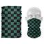 Cuello 1305 Patron de Cuadrados Verde Negro