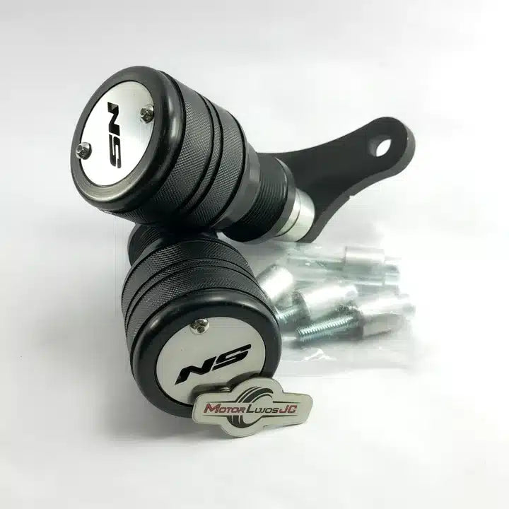 Defensa Tipo Slider de Motor para PULSAR NS200 (x2 unidades) Cromo  - MotorLujos