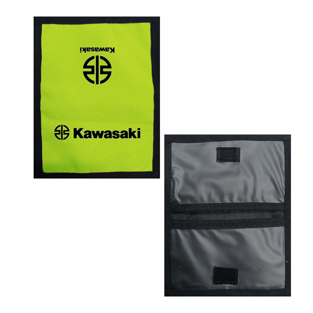 Portadocumentos Textil 2 Servicios - 1340 - Kawasaki - Fondo Verde Imagen principal del producto