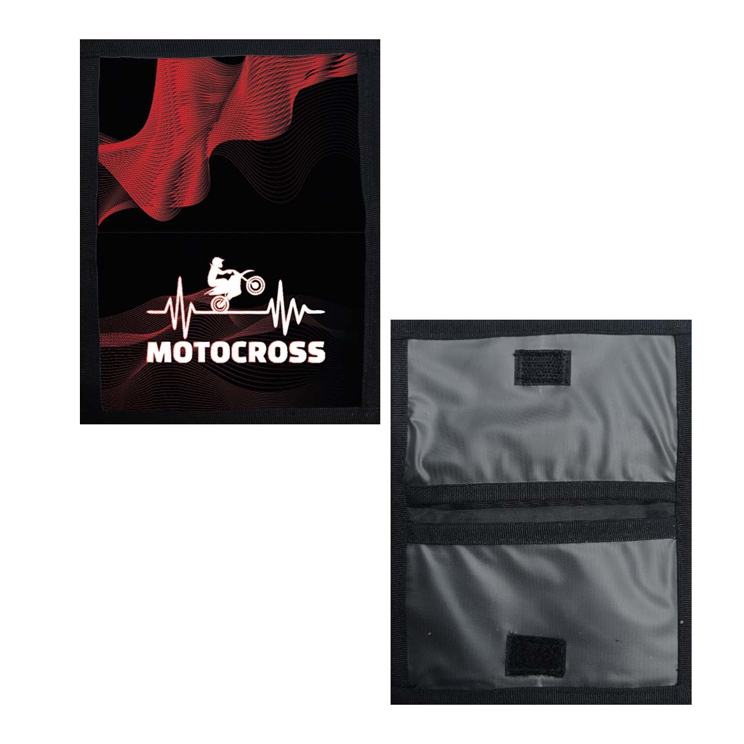 Portadocumentos Textil 2 Servicios - 1354 - Motocross Pulso Rojo
