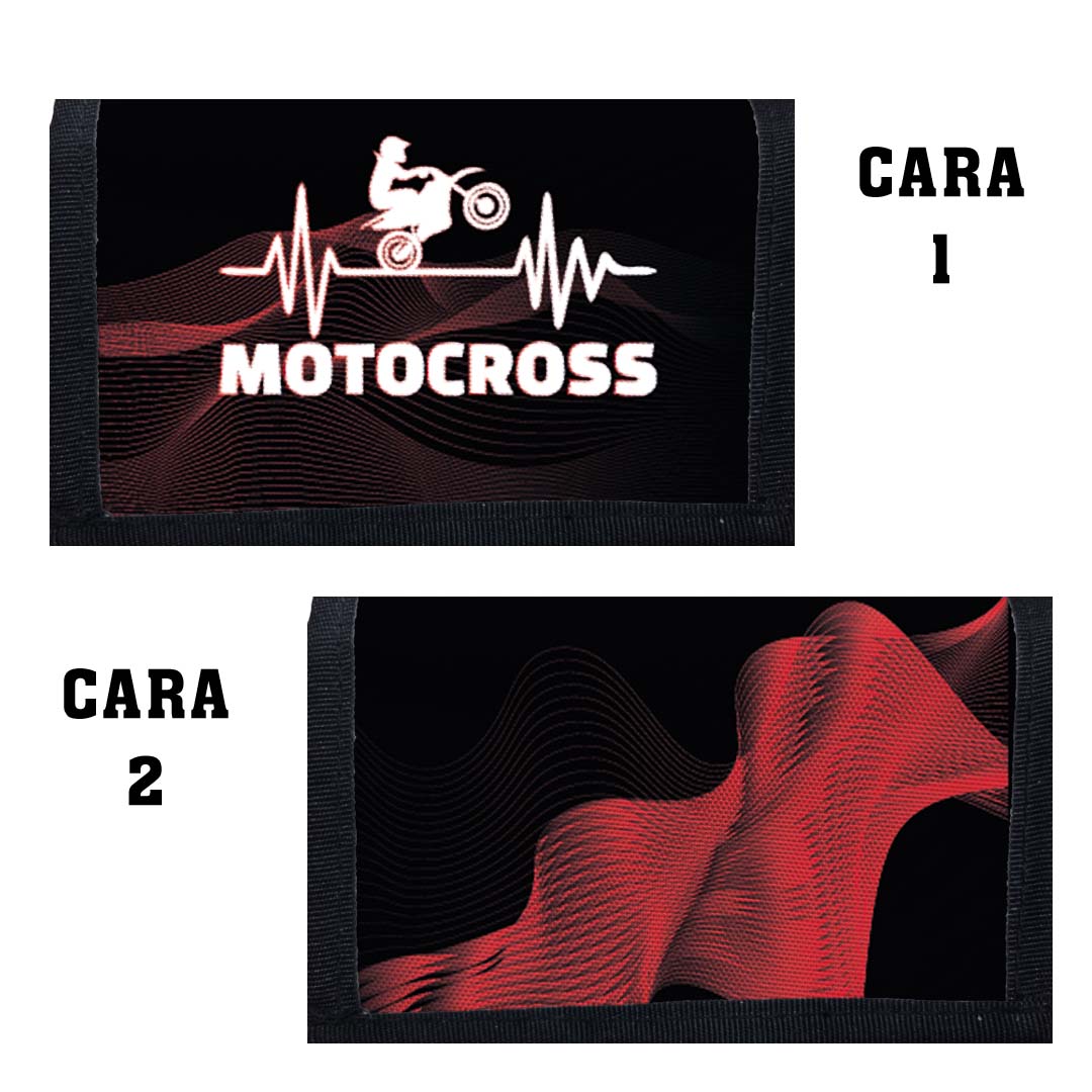 Portadocumentos Textil 2 Servicios - 1354 - Motocross Pulso Rojo Imagen secundaria del producto