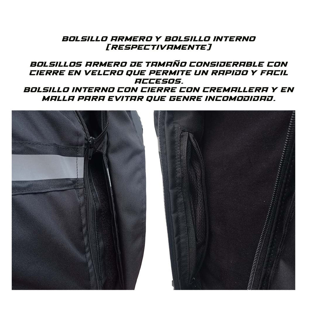 Chaqueta de protección Defender Frio - Protecciones Removibles - Negro