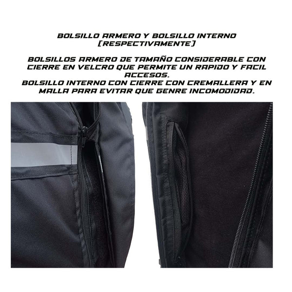 Chaqueta de protección Defender Frio - Protecciones Removibles - Negro