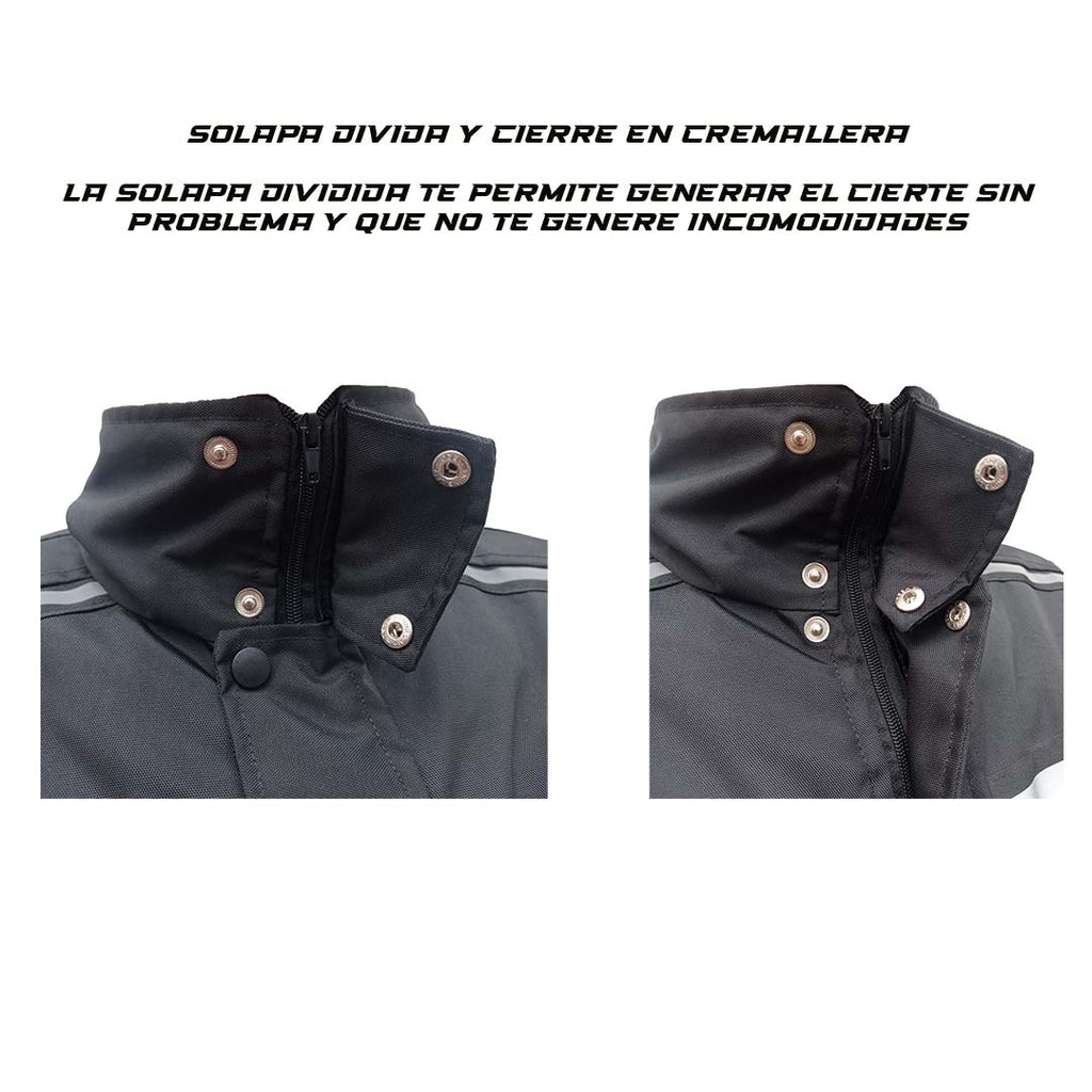 Chaqueta de protección Defender Frio - Protecciones Removibles - Negro