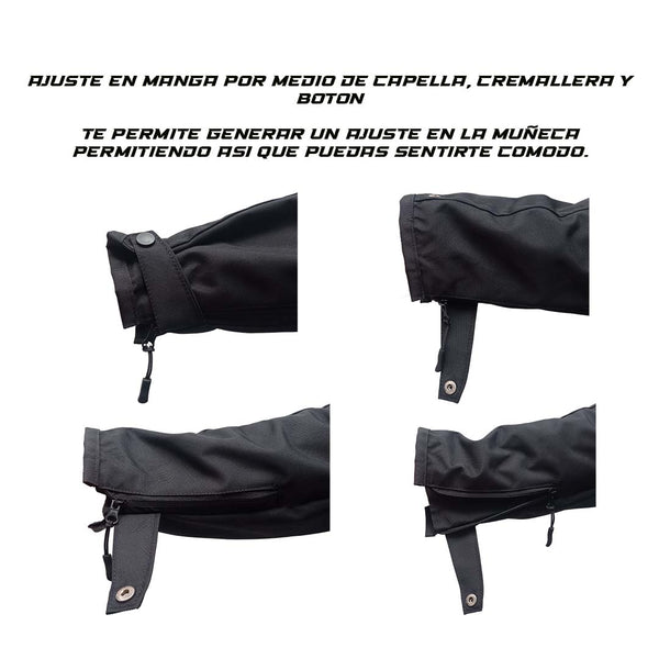 Chaqueta de protección Defender Frio - Protecciones Removibles - Negro