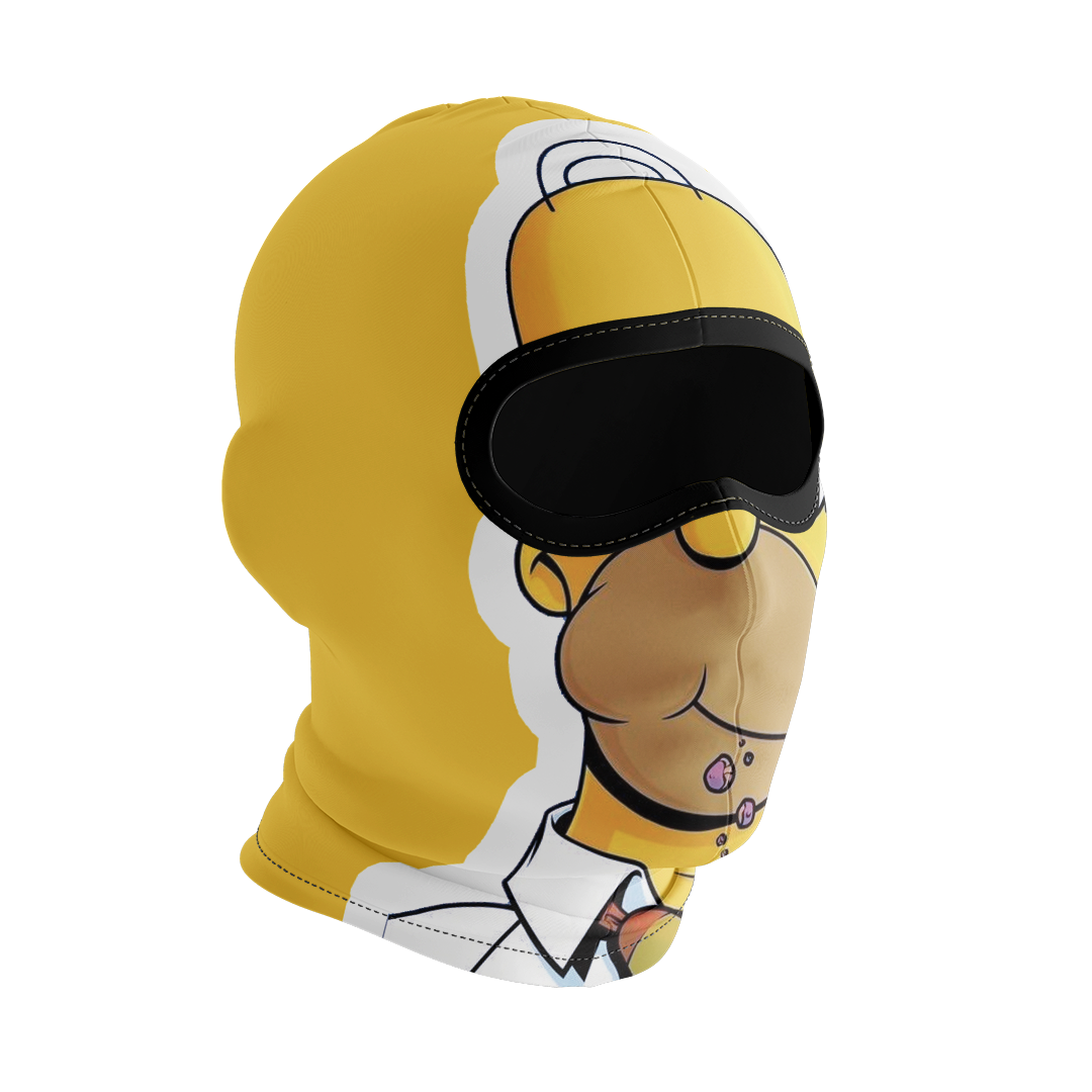 Balaclava licrada 1082 Homero Fondo Amarillo Imagen secundaria del producto