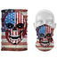 Cuello 1155 Calavera Estados Unidos Fondo Bandera Estados Unidos