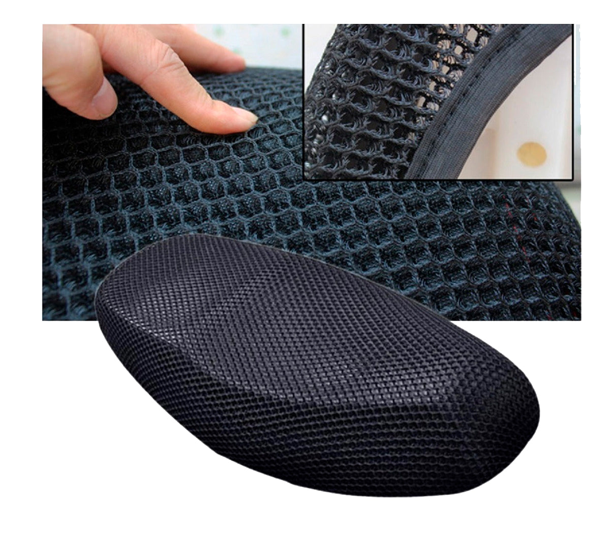 Malla protectora para sillín de motocicleta