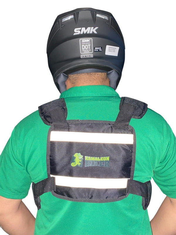 Pechera Stunt Negro - Graba tus recorridos en moto