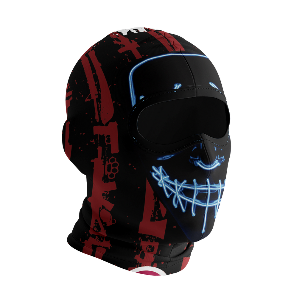 Balaclava licrada 1204 La Purga Mascar Neon Azul