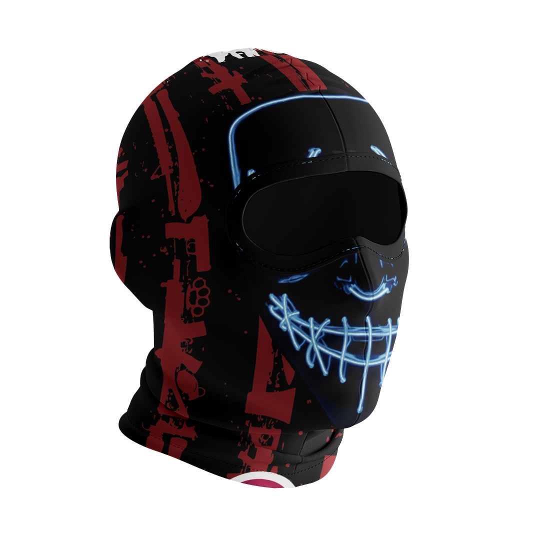 Balaclava licrada 1204 La Purga Mascar Neon Azul