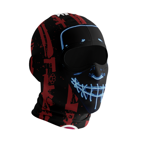Balaclava licrada 1204 La Purga Mascar Neon Azul