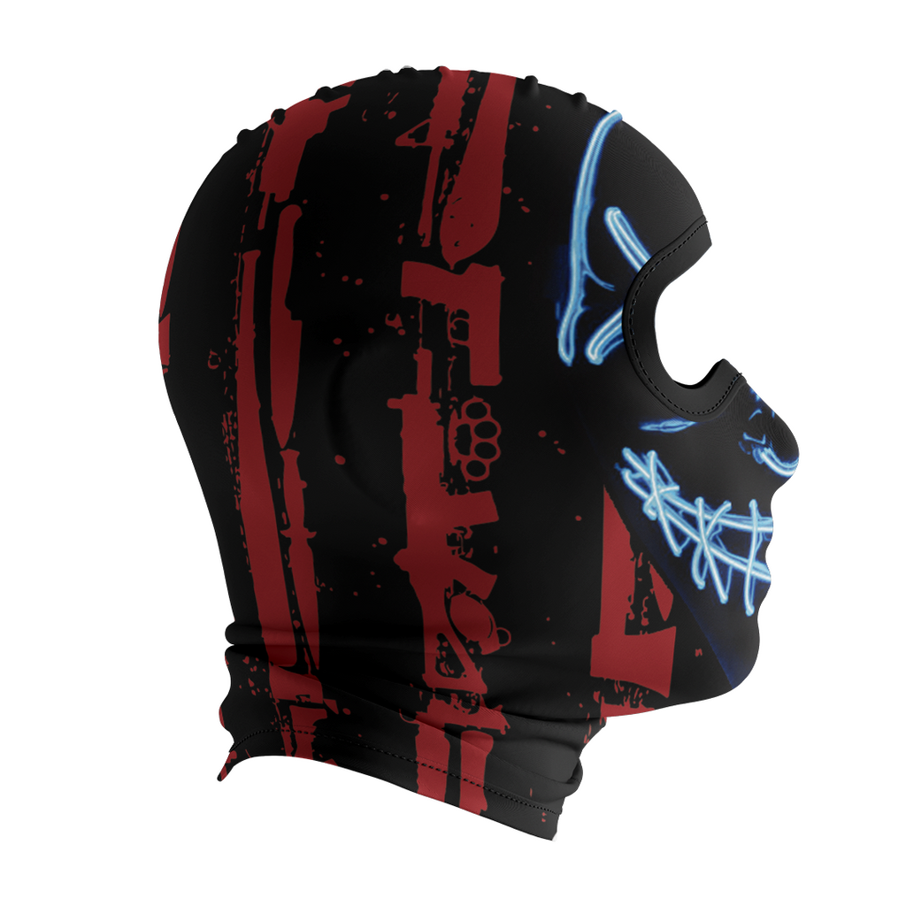 Balaclava licrada 1204 La Purga Mascar Neon Azul