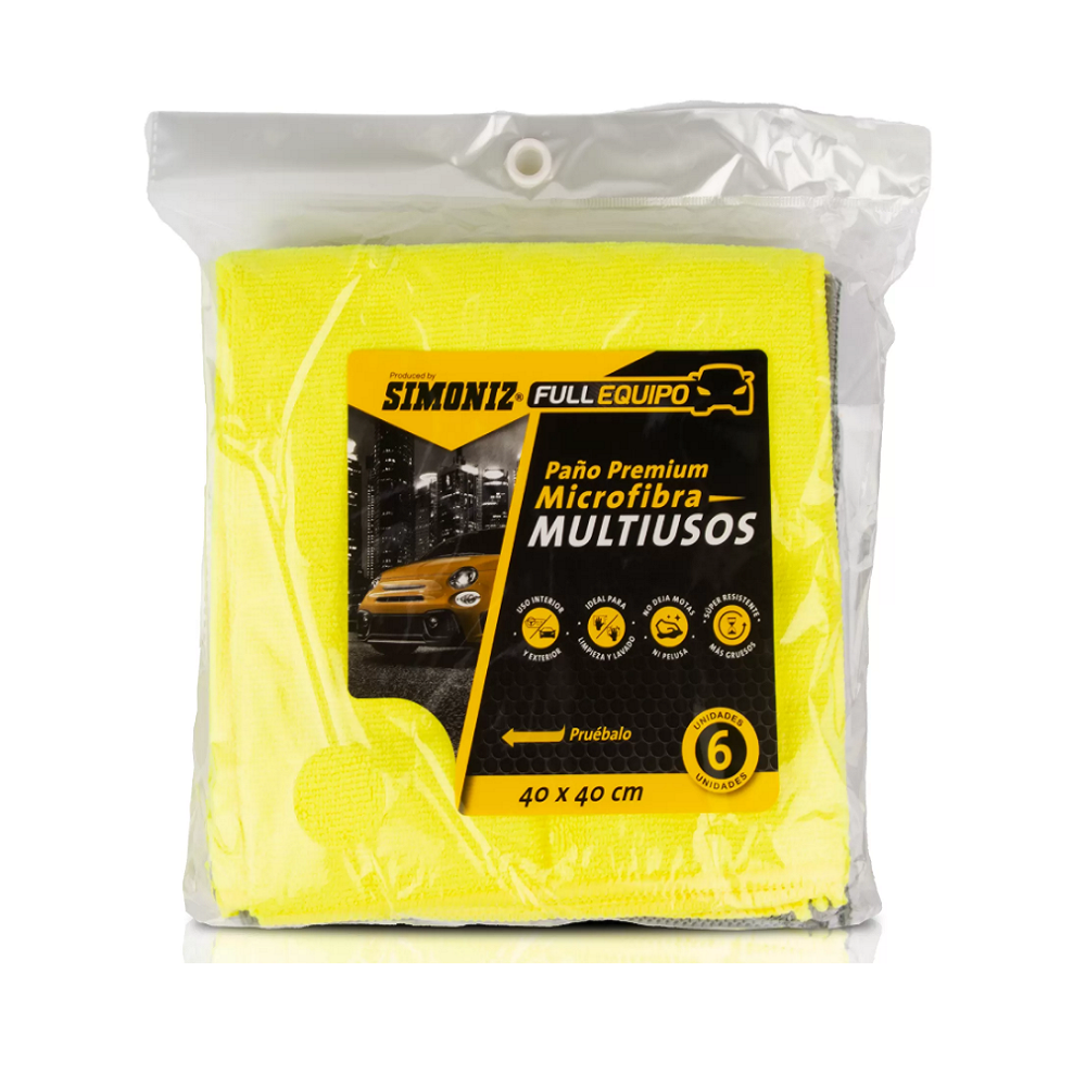 Paño Premium  Microfibra Multiuso 40X40 6 UND Imagen principal del producto