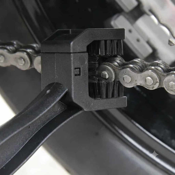 Cepillo Limpiador de Cadena de Moto Negro