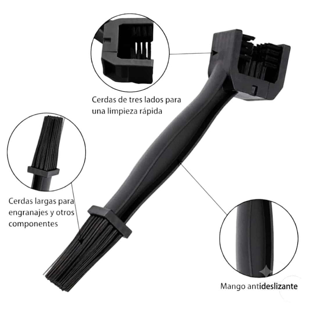 Cepillo Limpiador de Cadena de Moto Negro