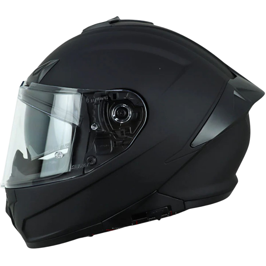 Casco SMK Typhoon Negro Brillante