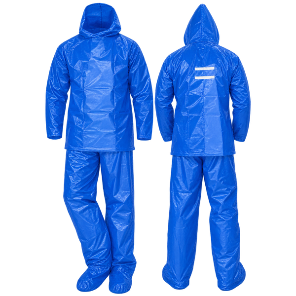 traje impermeable de bolsillo-plastico-AZUL-talla (M)
