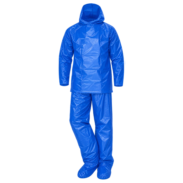 traje impermeable de bolsillo-plastico-AZUL-talla (M)