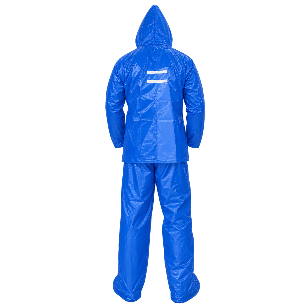 traje impermeable de bolsillo-plastico-AZUL-talla (M)