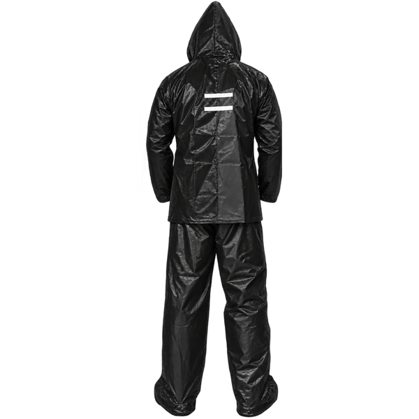 traje impermeable de bolsillo-plastico-negro-talla (XL)