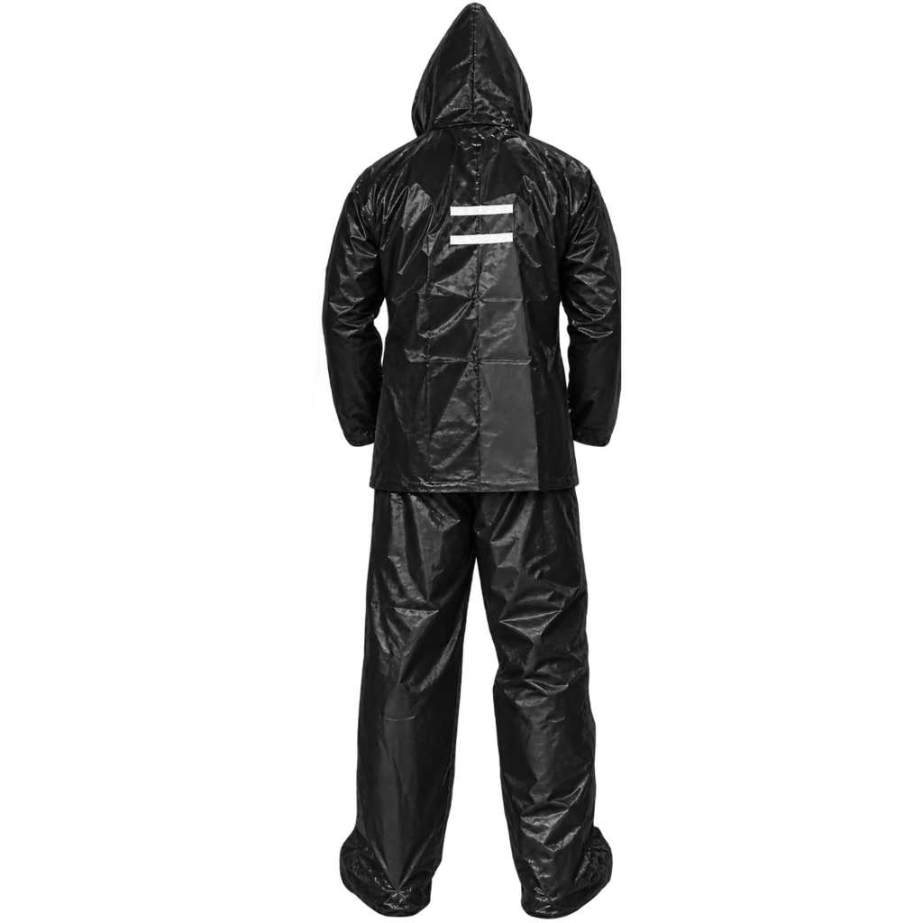 traje impermeable de bolsillo-plastico-negro-talla (L)