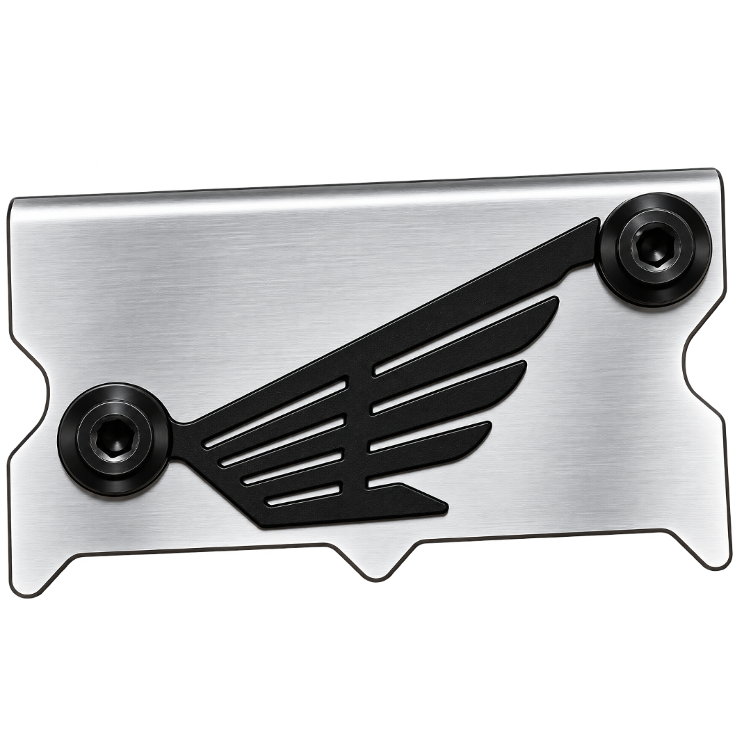 Protector de Bomba Freno Delantero Cromo HONDA CB + 3D Negro - MotorLujos