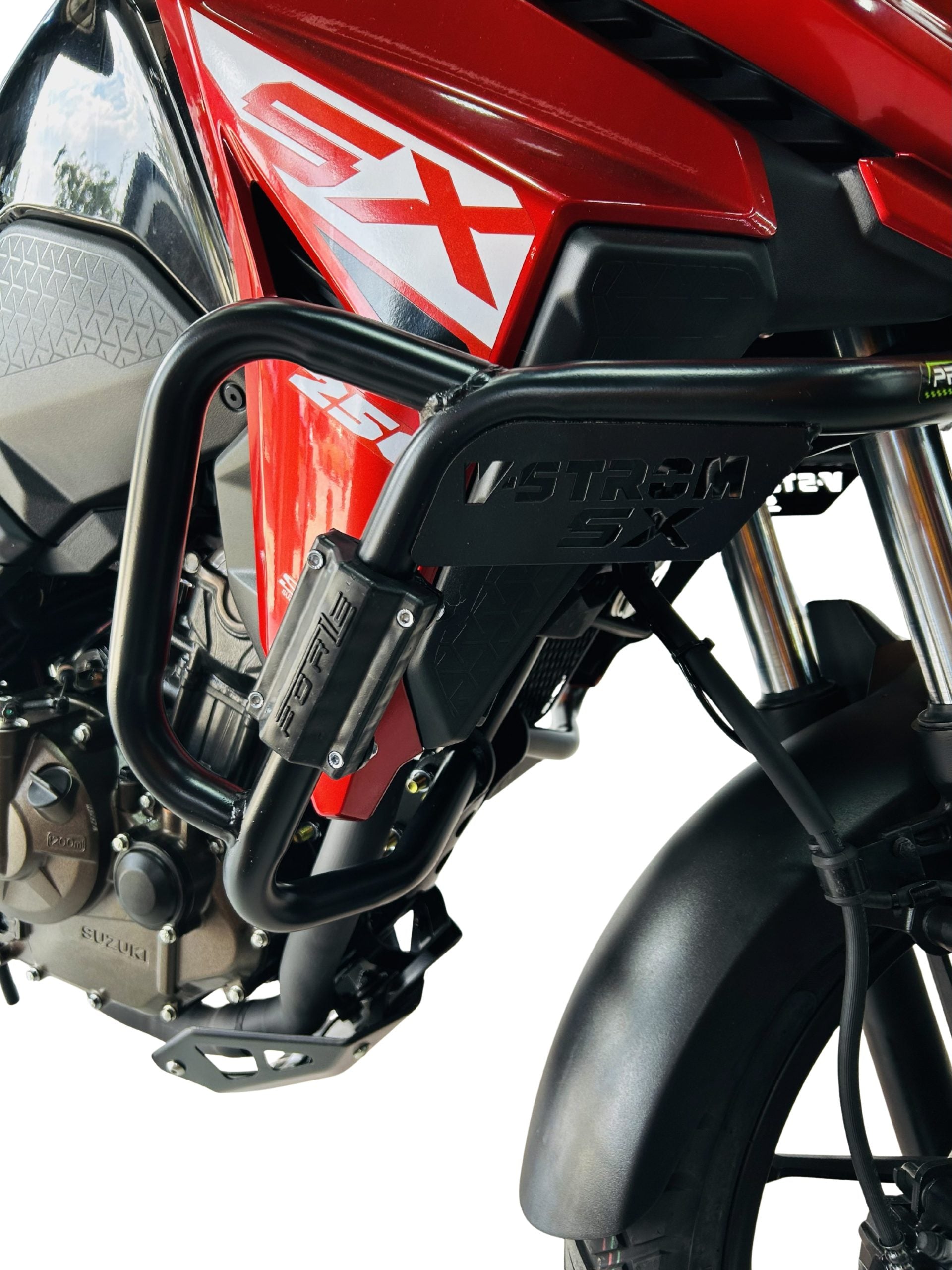 Defensa Tipo Slider - SUZUKI VSTROM 250 SX - Color negro (Promecol) Imagen secundaria del producto