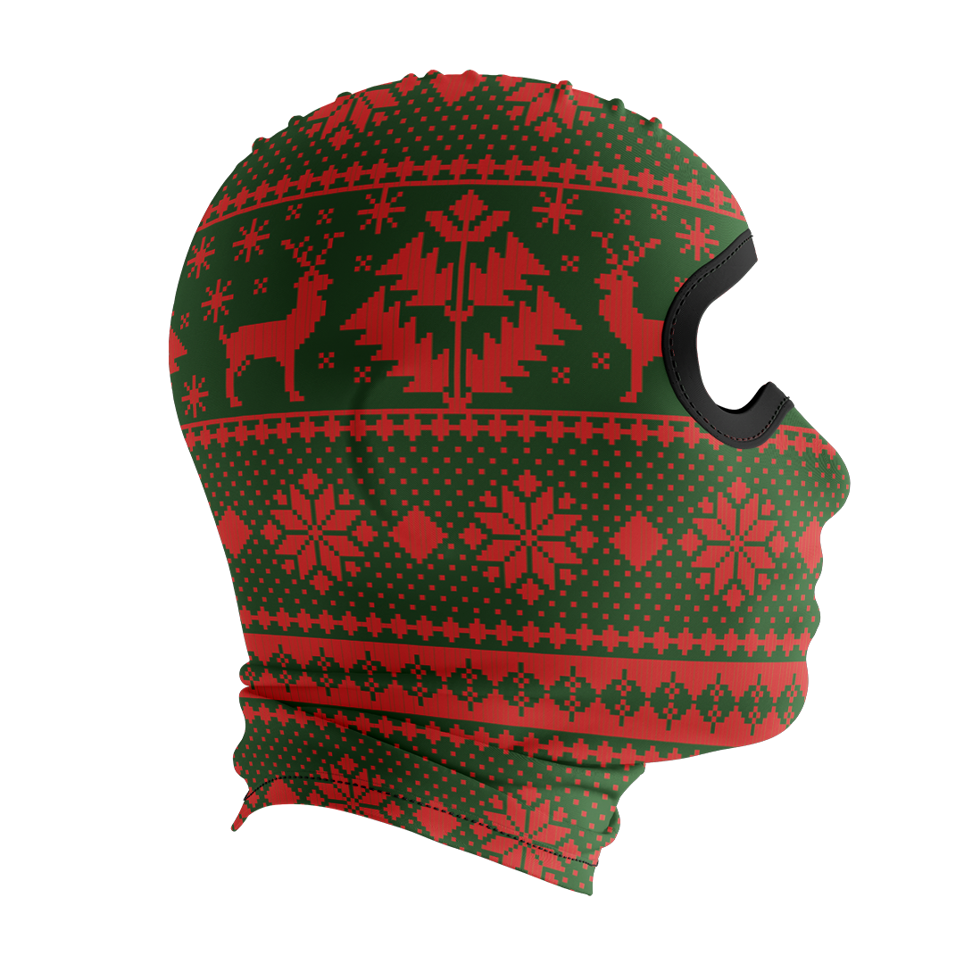 Balaclava licrada 1268 Navidad Verde Y Rojo