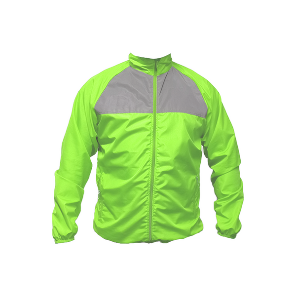Chaqueta Altair Verde Neon - Rompevientos Cuello Alto Reflectiva