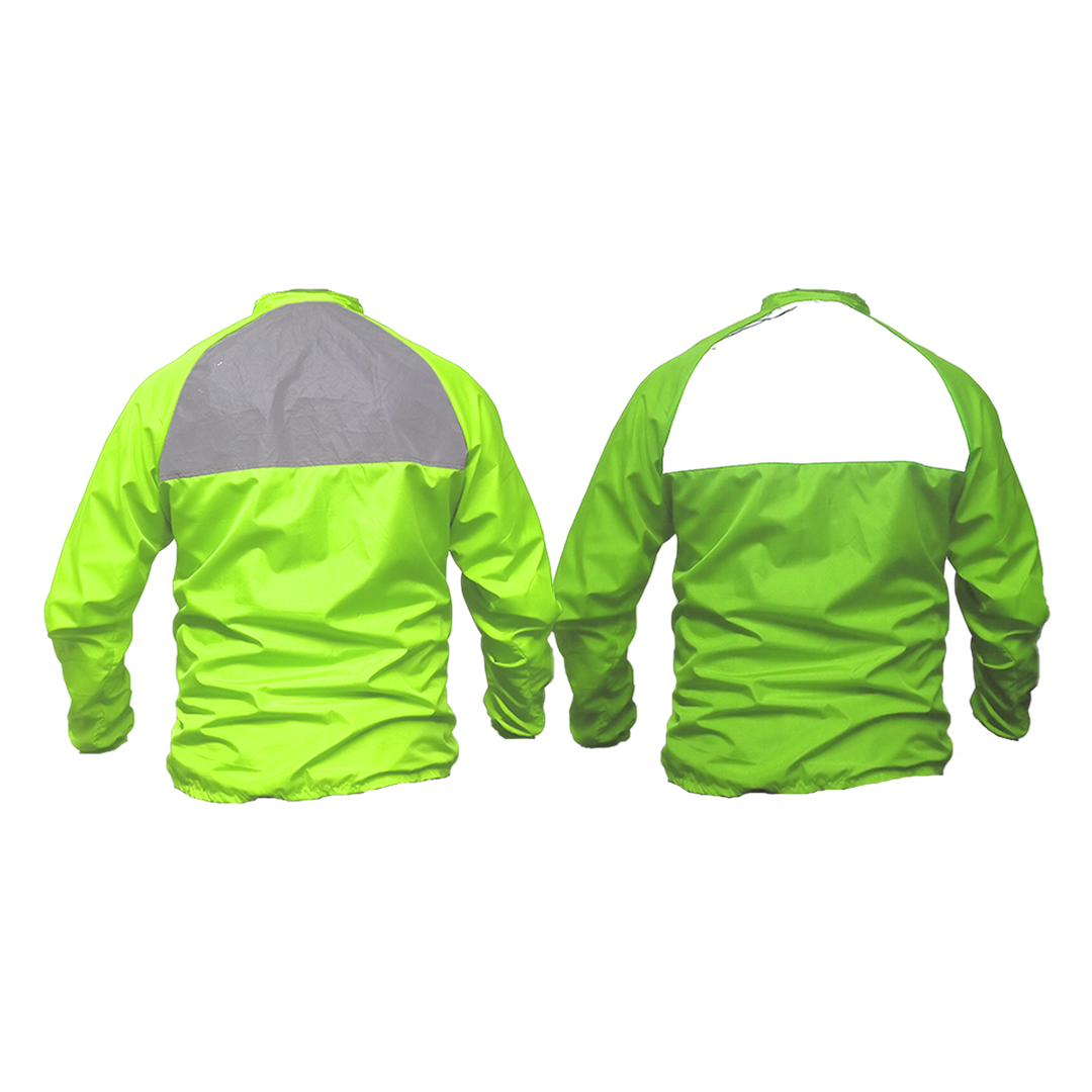 Chaqueta Altair Verde Neon - Rompevientos Cuello Alto Reflectiva