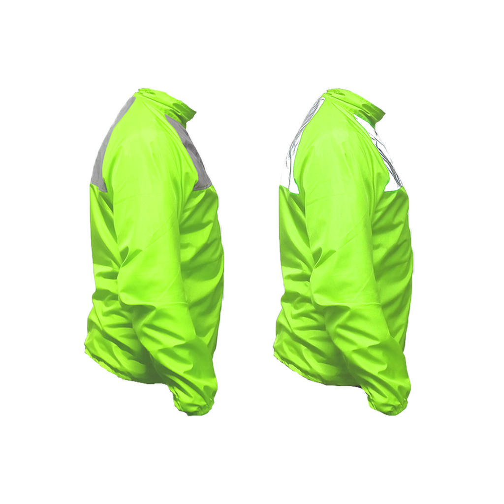 Chaqueta Altair Verde Neon - Rompevientos Cuello Alto Reflectiva