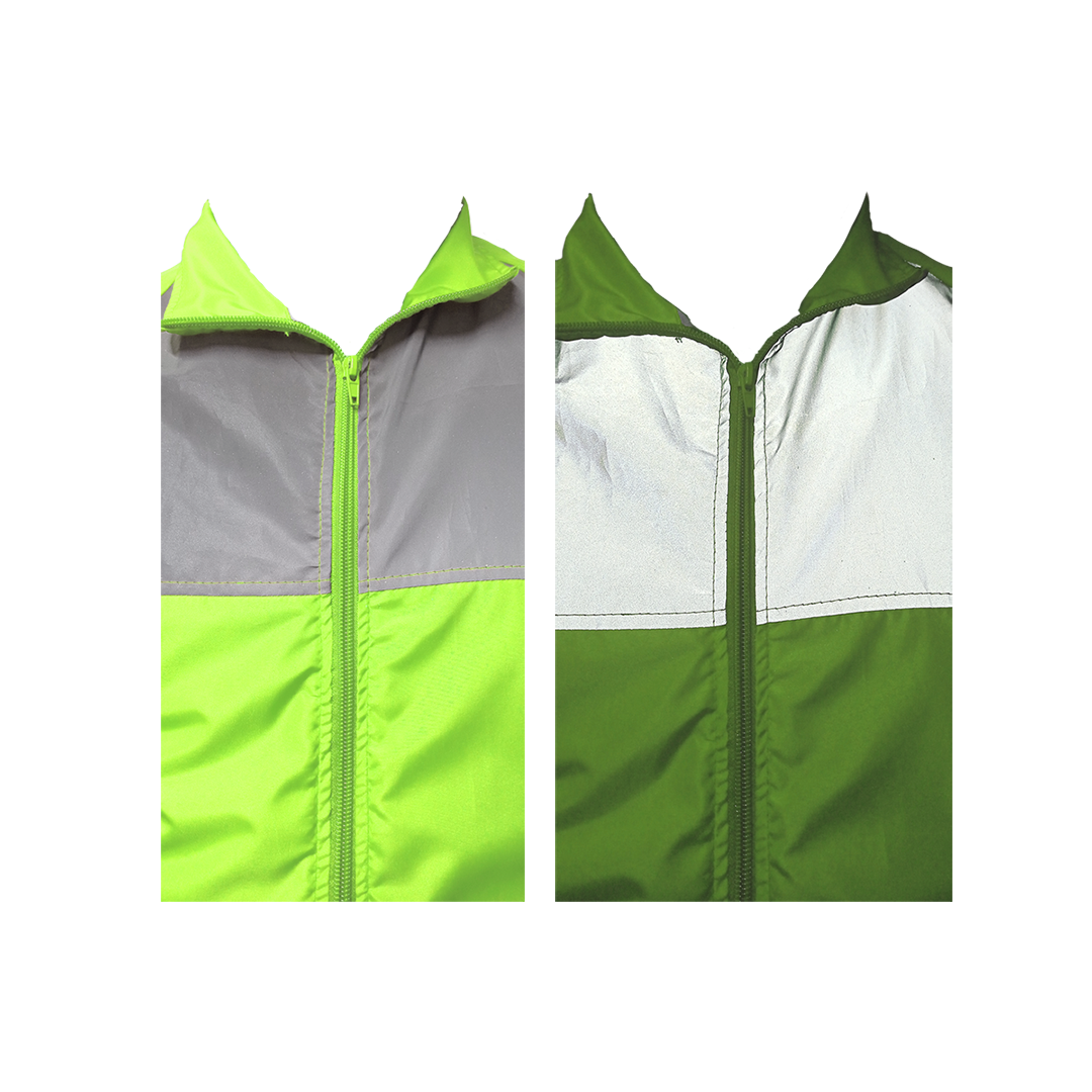 Chaqueta Altair Verde Neon - Rompevientos Cuello Alto Reflectiva