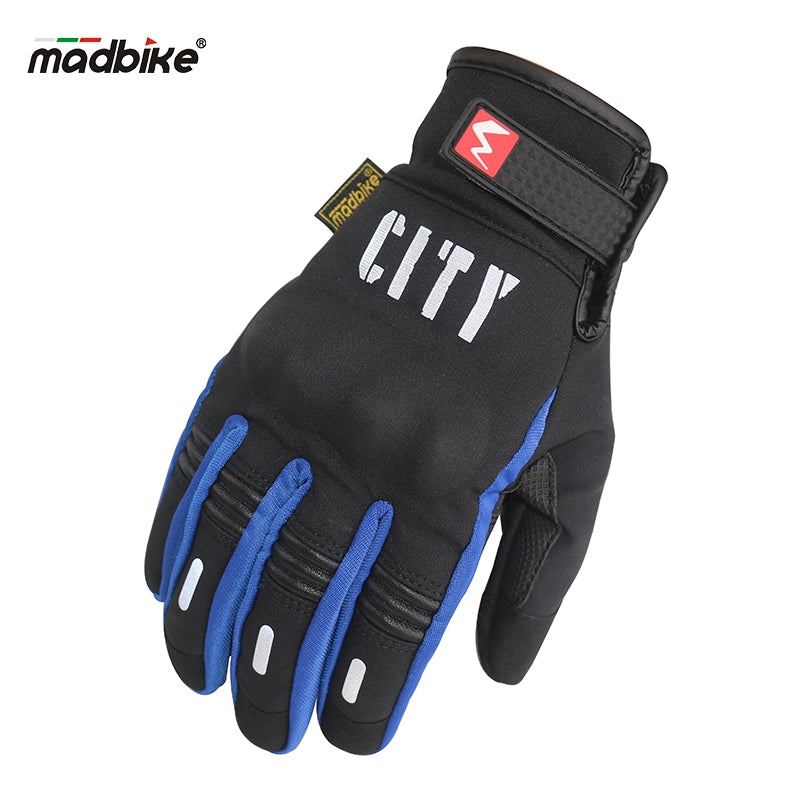 Guantes MadBike City semi impermeables con protección nudillos
