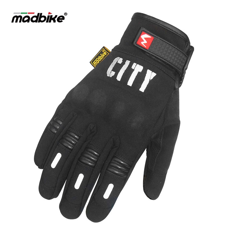 Guantes MadBike City semi impermeables con protección nudillos