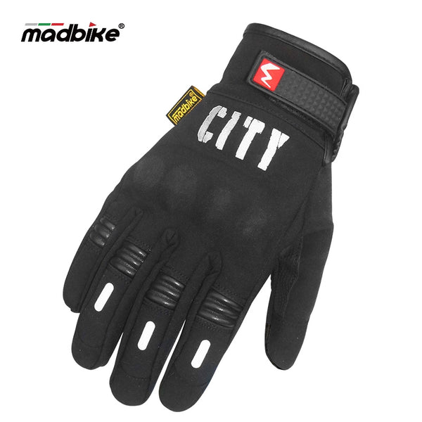 Guantes MadBike City semi impermeables con protección nudillos