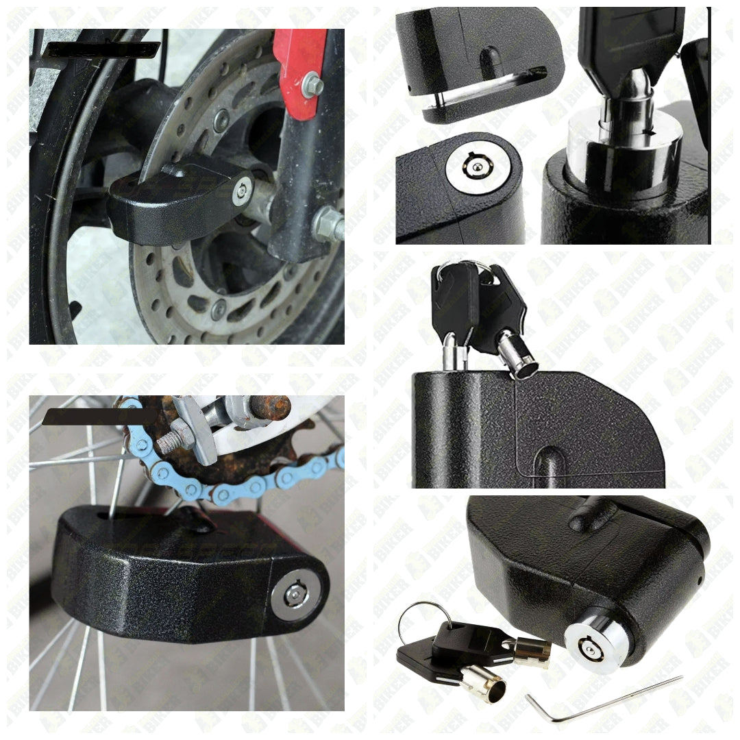 Candado freno de disco con alarma antirrobo moto Imagen secundaria del producto