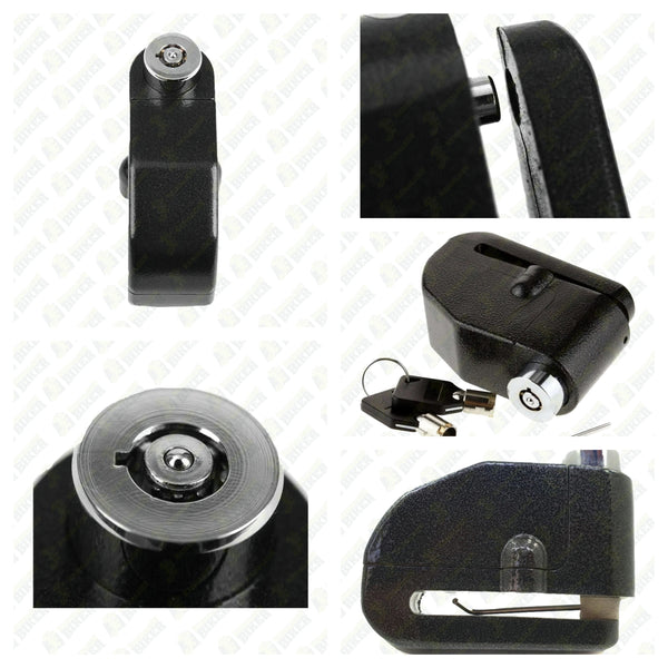 Candado freno de disco con alarma antirrobo moto