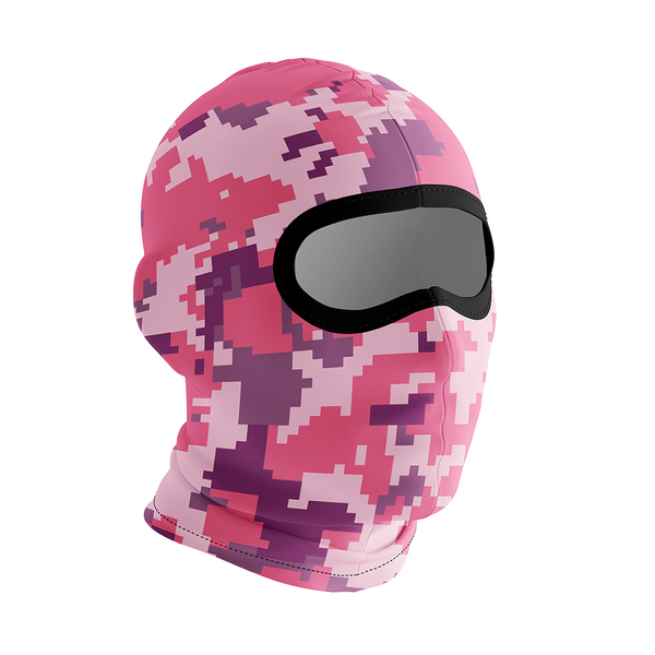 Balaclava licrada 1037 Camuflado Pixel Rosado