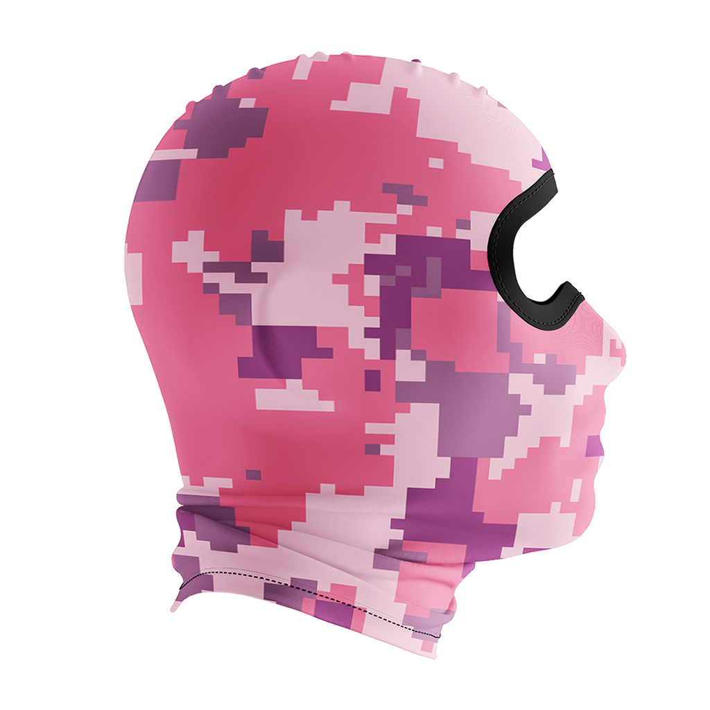Balaclava licrada 1037 Camuflado Pixel Rosado