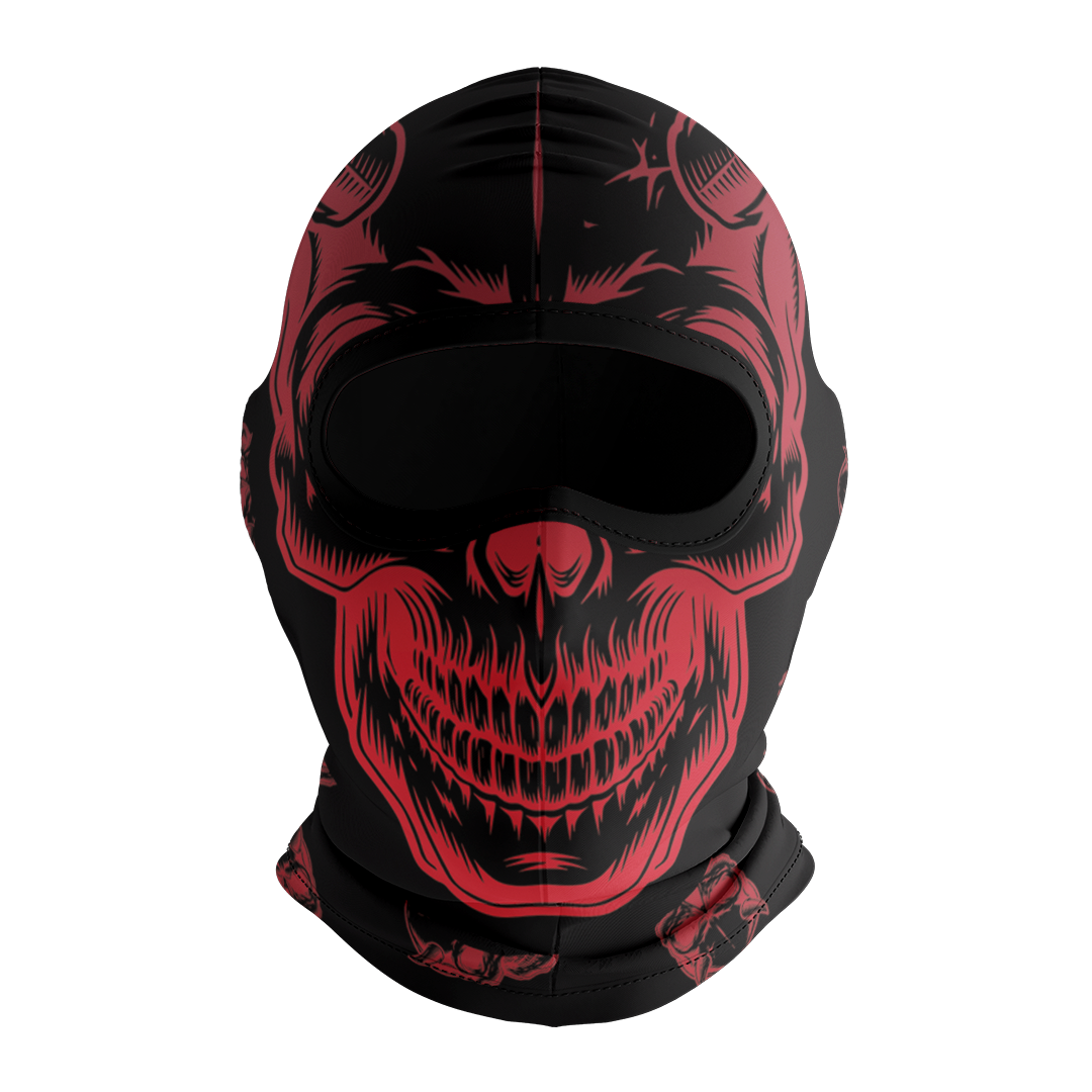 Balaclava licrada 1229 Calaveras Rojas