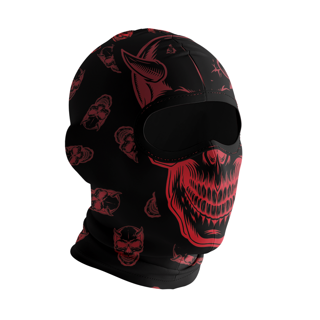 Balaclava licrada 1229 Calaveras Rojas
