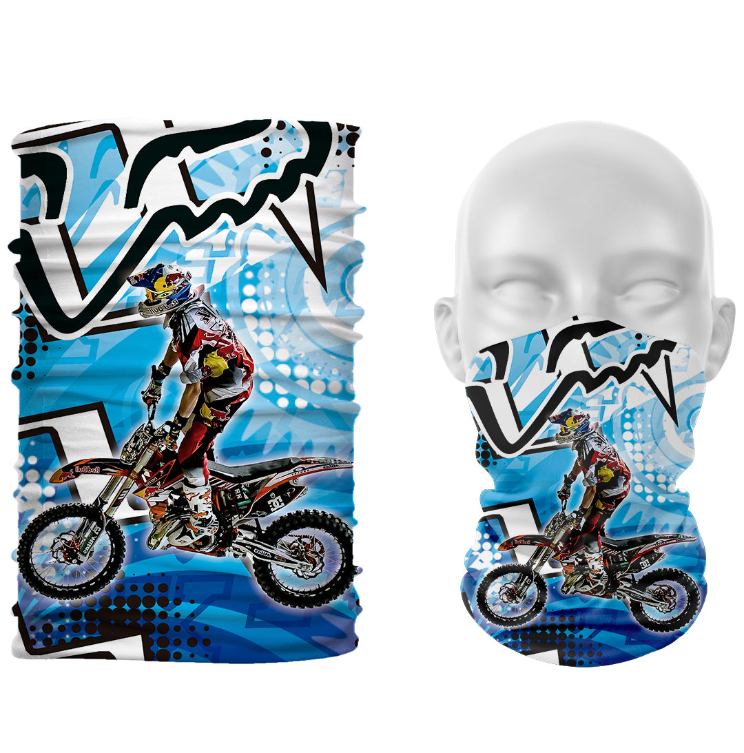 Cuello 1123 Fox Fondo Azul Bmx