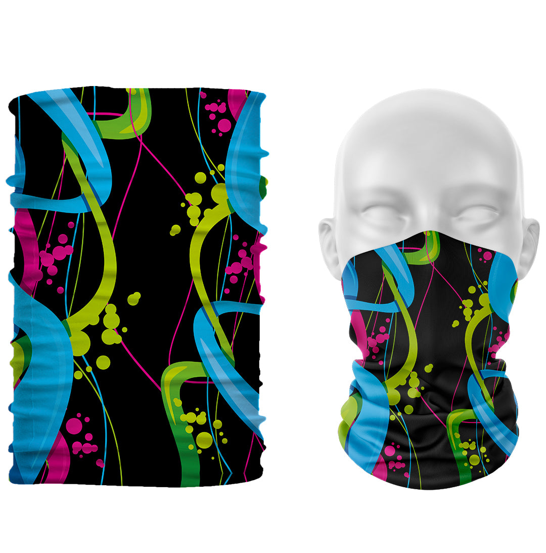 Cuello 1107 Lineas Curvas de Colores