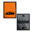 Portadocumentos Textil 2 Servicios - 1343 - KTM - Fondo Naranja