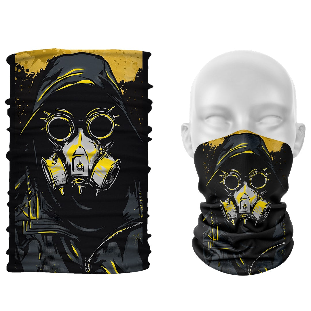 Cuello 1026 Mascara Toxica Fondo Negro Y Amarillo