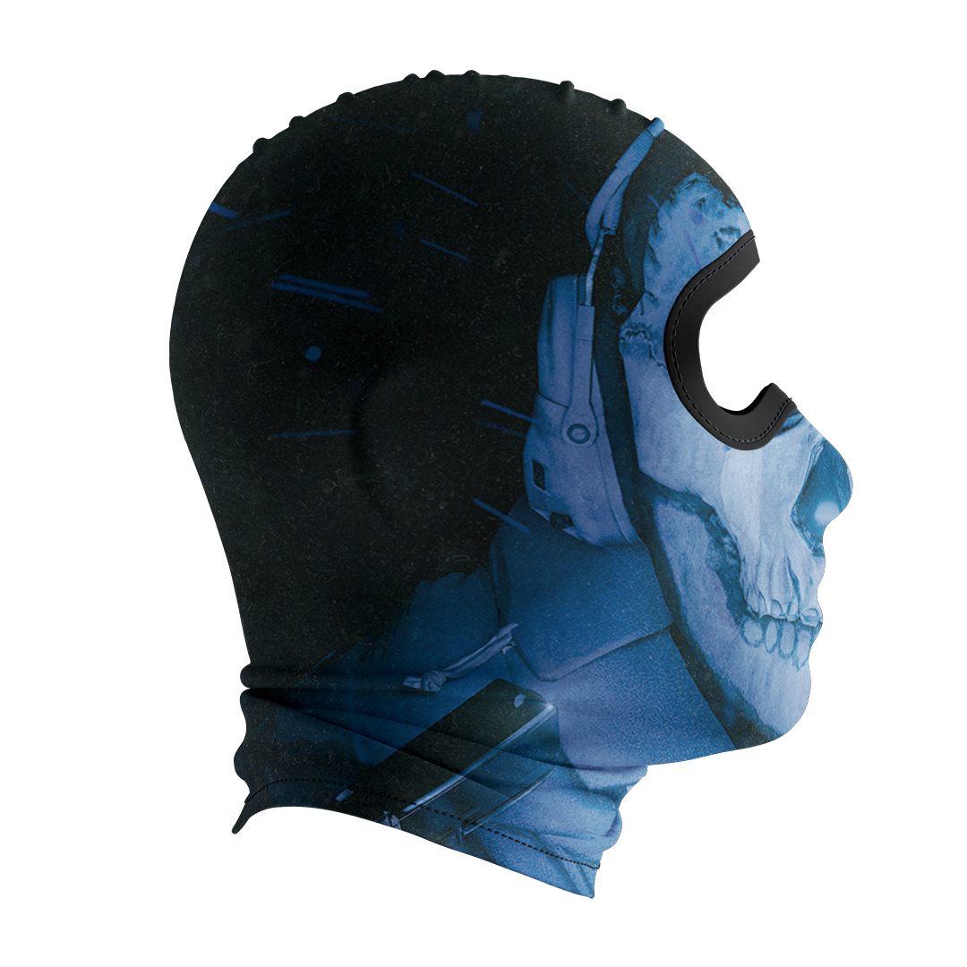 Balaclava licrada 1435 Ghost Armas Alrededor Color Azul