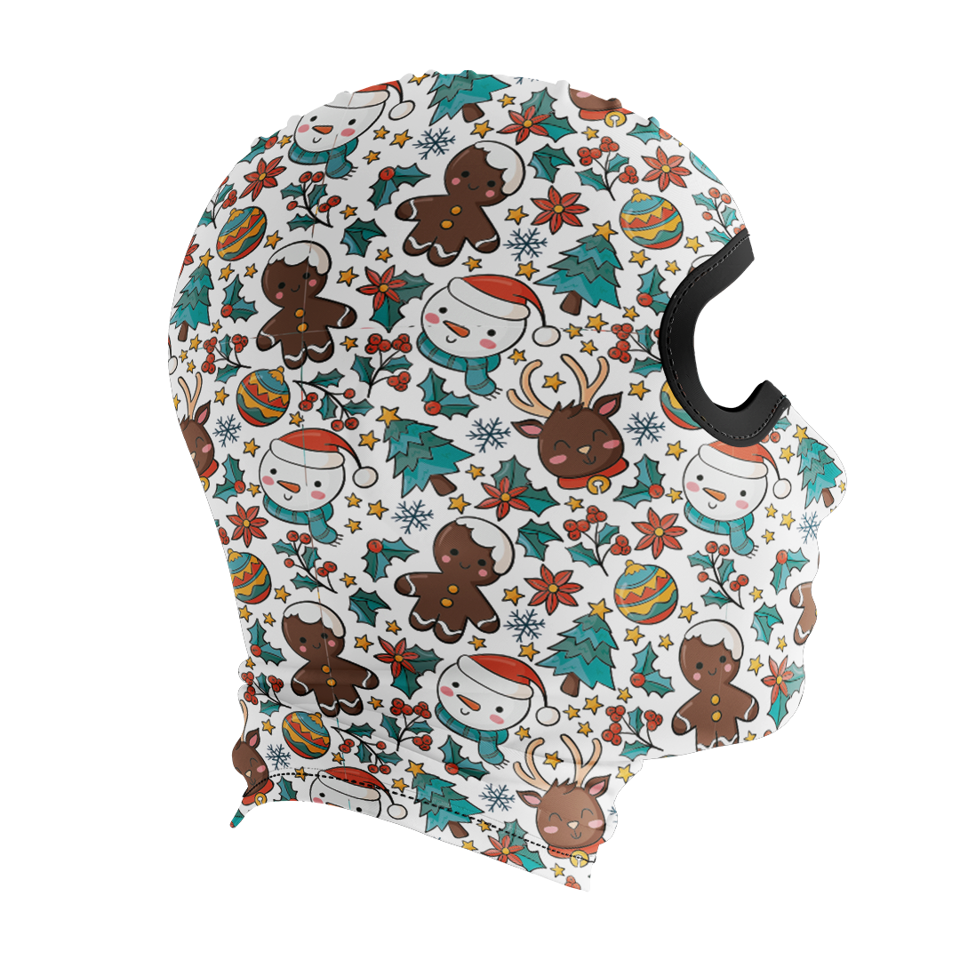 Balaclava licrada 1267 Pattern Navidad Fondo Blanco