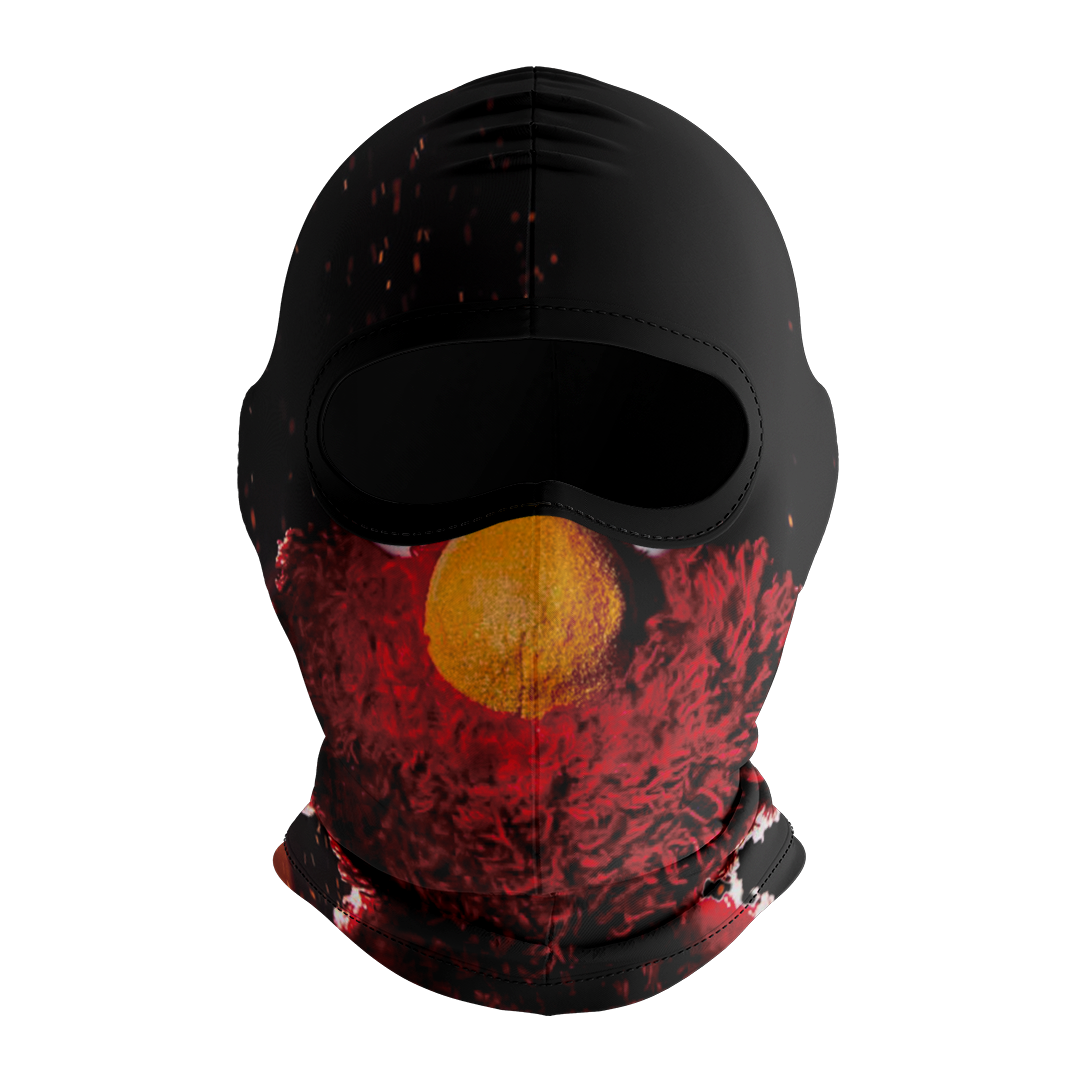 Balaclava licrada 1430 Elmo Com Llamas De Fondo