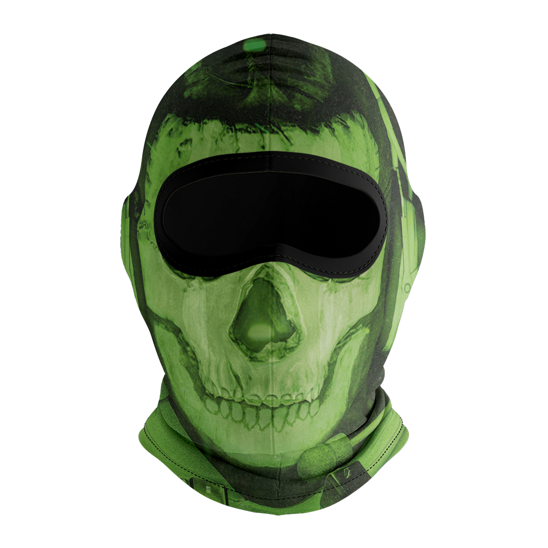 Balaclava licrada 1437 Ghost Armas Alrededor Color Verde